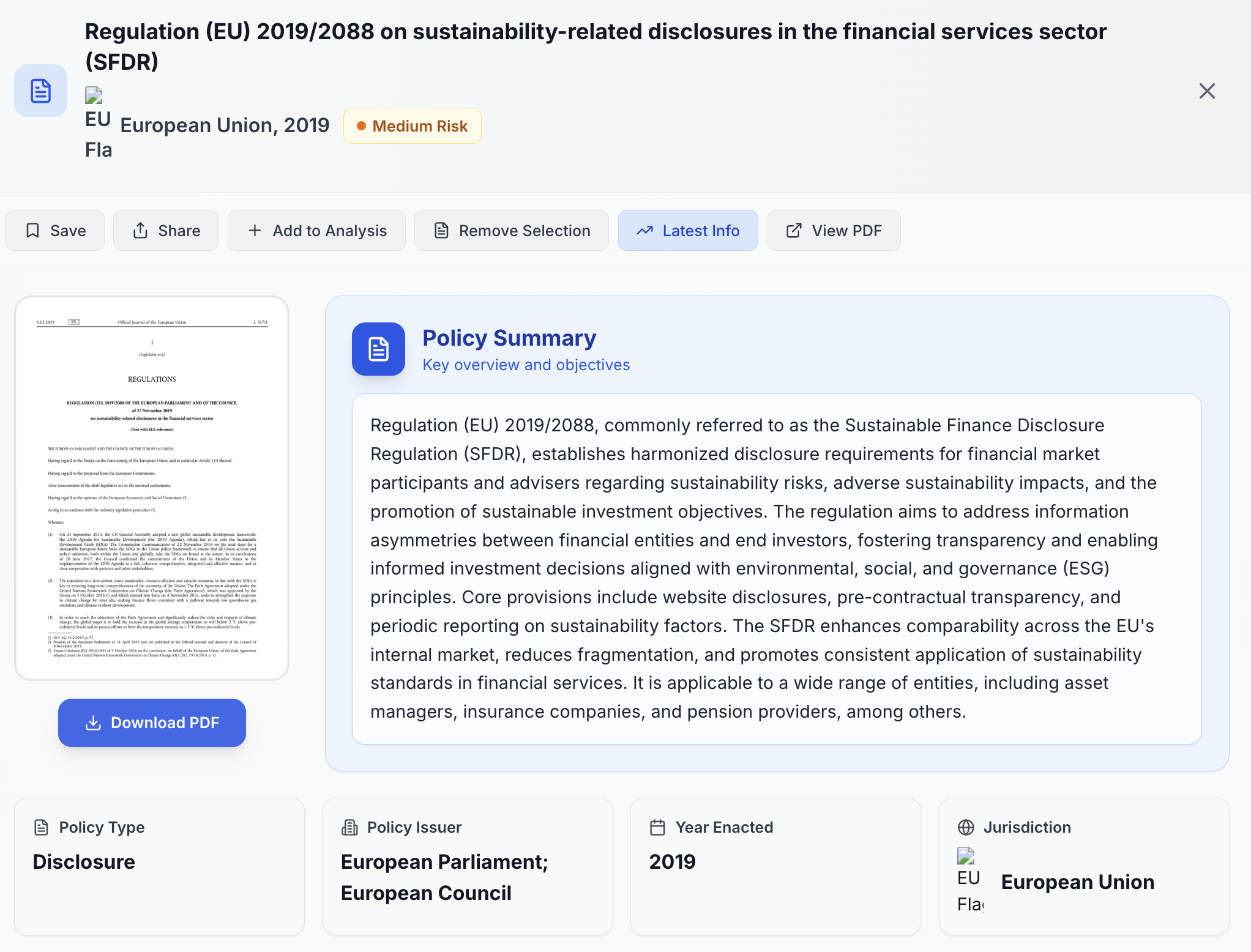 Regulatory documents and interpretation